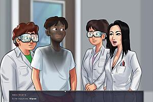 I’m obsessed with outdoor coed handjobs in Summertime Saga gameplay