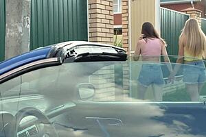 Stella and Odry passionately kiss and lick each other's big tits and wet pussies