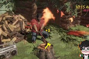 Watch This Lumberjack Strip and Masturbate in the Forest During Christmas!