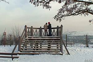 real czech teen 18+ explores outdoor adventure without barriers