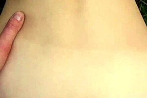 Perfect body girl gets cum in her ass outdoor!