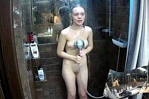Watch Two Girlfriends Showering Naked in the Bathroom from a Hidden Cam