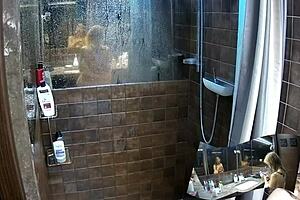 Watch Two Girlfriends Showering Naked in the Bathroom from a Hidden Cam