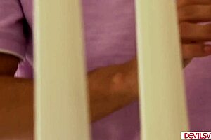 Milf gets deepthroat and fucked by teen dude