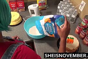 Step Brother Convinces Step Sister Msnovember For Kitchen Sex And Blowjob