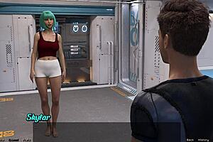 Stranded Doctor Gets Blowbang From Huge Cocks In Space