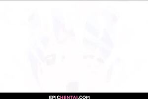 selena falls for kazuma’s sneaky trap in hentai scene