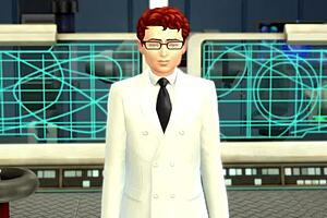 Dexter's x-ray glasses reveal everyone's naked bodies in the sims 4 world. Exposing big tits and intimate details.