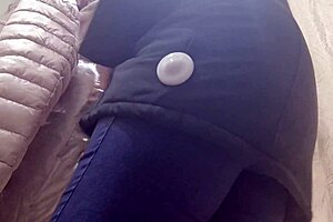 your italian stepmom flashes her super hairy pussy in the clothing store.