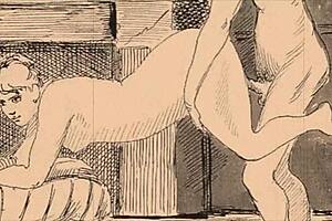 Check out these vintage erotic drawings from retro comics and anime hentai.