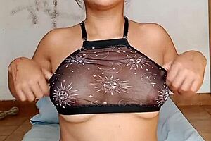 hot latina reveals lingerie and sensual movements