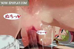 Being squeezed by ilulu-chan lucoa-chan and hestia-chan