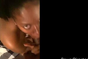 Ricardo juan takes on big booty ebony in sloppy 3some deepthroat