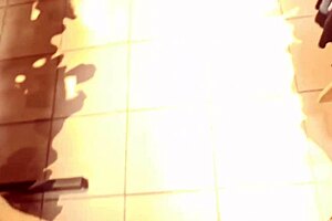 your italian stepmom flashes her super hairy pussy in the clothing store.