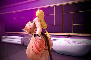 Curvy Mature Kiki Walks with Huge Sexy Boobs in 3D Cartoon