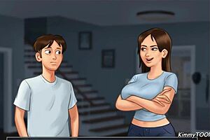 Summertime Saga - College Girl Rides Huge Cock In Dorm