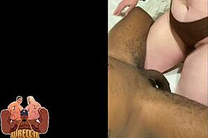 Slutty milf Holly Haze gets spitroasted by two BBCs with anal pounding and multiple creampies.