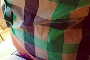 Milf pulls up cum-filled panties 😈