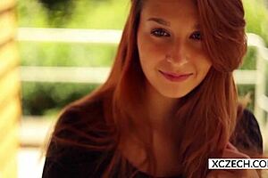 Awesome Eve's solo play turns into intense masturbation on her legs!