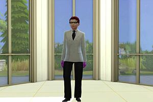 Dexter's x-ray glasses reveal everyone's naked bodies in the sims 4 world. Exposing big tits and intimate details.