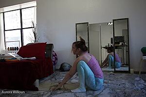 Girlfriend Teaches Femdom Yoga to MILF Brunette with Big Ass Instructions