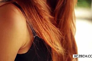 Awesome Eve's solo play turns into intense masturbation on her legs!