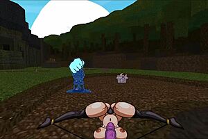 Slooter hentai ep 1 features futanari barbarian heroine banging monster girls