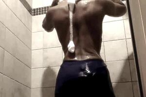 Lay down and feel the comedy of squirting cum