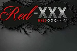 Mature Red XXX Fucks Champagne Bottle Outside