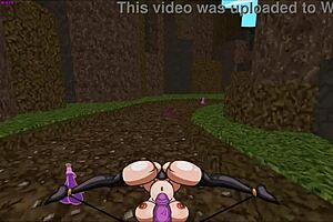 Slooter hentai ep 1 features futanari barbarian heroine banging monster girls