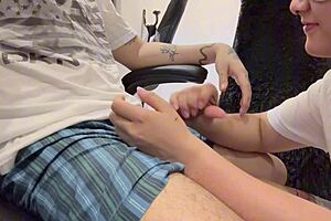 My fat latina girlfriend sucks my big cock homemade