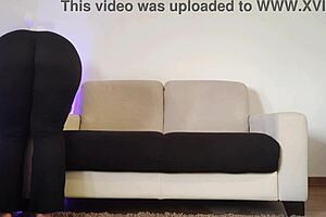 does she clean in those tight leggings?