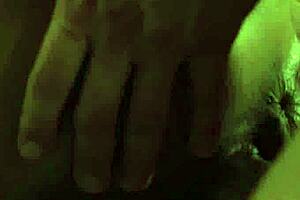 Seth Gamble eats Cecilia Lion's pussy on the table and fucks her hard till both cum.