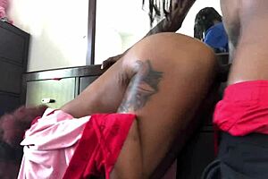 This teen latina gets a creamy creampie from big black cock