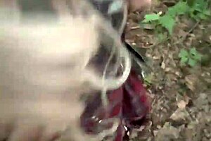 my fan caught me at work in the woods and fucked my ass and pussy hard