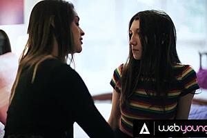 Obsessed Babe Demands Rough Lesbian Sex With Stepsister's Girlfriend