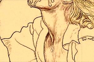 vintage erotic cartoon illustration from retro anime hentai