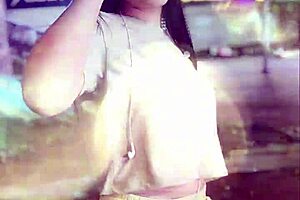 cute ginger student penny pax uses big dildo on wet pussy outdoors