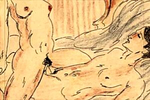 these vintage erotic drawings feature old cartoons and anime hentai scenes