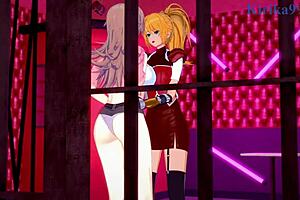 sagiri sakurai, setsuko ohara, excellen browning in wild lesbian hentai play