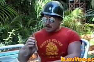 Vintage Hunks Bareback Cocksucking Threeway With Big Cocks Outdoor