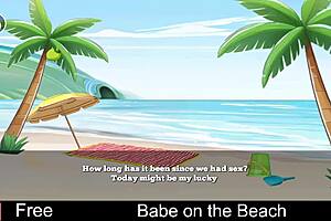 babe relaxes on the beach