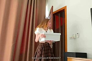 Stepsister Pretends Virgin, Brings Huge Stepmom Dildo