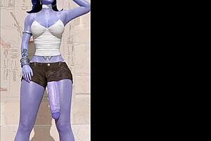 Jerk off challenge with 3D futa girls on phone using metronome for detailed masturbation