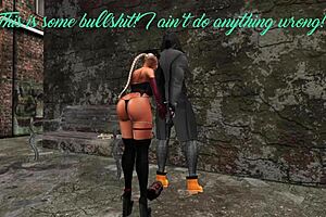 Second Life Black Man Fucks Asian Woman Cop In A Van