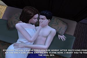 stepmom and son spend time alone in 3d hentai