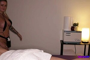 hidden cam catches nikki giving a bbw massage with handjob and cumshot 😍