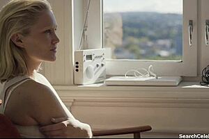 Ellen Dorrit Petersen goes topless in Blind 2014 with stunning nude scenes. Her big tits steal the show.