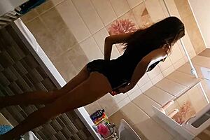 Voyeur catches me in the shower with a close-up on my ass and tits