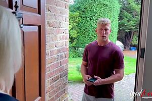 agedlove lacey takes hard big cock in pussy. even stays on call during intense morning action.